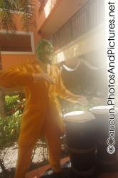 The Mask statue next to drums at Ocean Coral & Turquesa.jpg