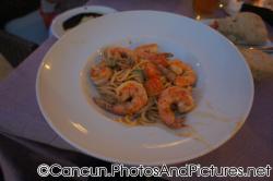 Spaghetti Al Gamberi shrimp pasta with brandy at Ocean Coral & Turquesa.jpg