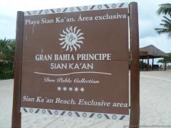Gran Bahia Principe Sian Kaan private beach sign.jpg