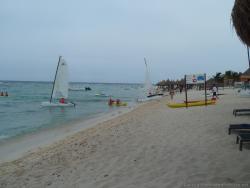 Sail boats and water sport crafts near Gran Bahia Principe Sian Kaan private beach.jpg
