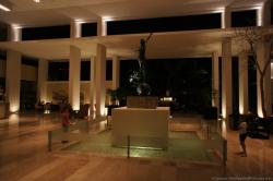 Statue inside Gran Bahia Sian Kaan lobby at night.jpg