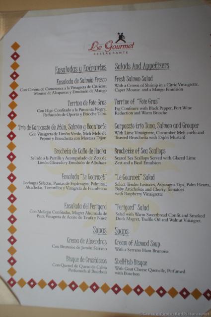 Salad and Appetizers Menu for Le Gourmet Gran Bahia Principe Akumal.jpg