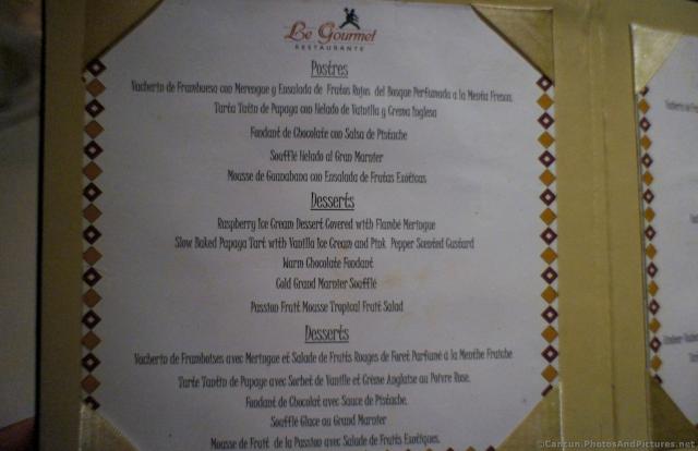 Dessert Menu of Le Gourmet Gran Bahia Principe Akumal.jpg