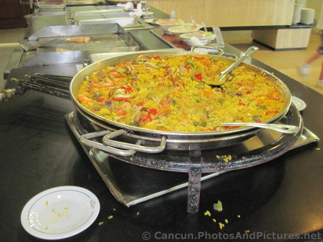 Paella being cooked up at Grand Palladium Kantenah.jpg