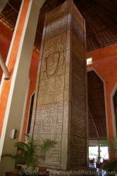 Towering Mayan Column Structure at the center of Grand Palladium White Sand Lobby.jpg