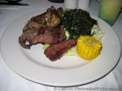 Plate of Barbeque Meats at Grand Palladium Riviera Maya Beach BBQ.jpg