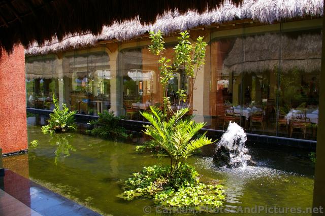 Fountain outside of restaurant at Grand Palladium Kantenah.jpg
