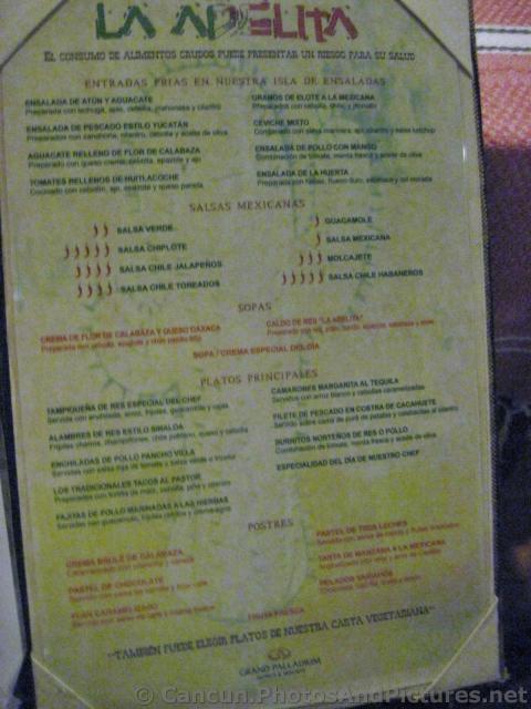 La Adelita Mexican Resturant Menu at Grand Palladium Colonial.jpg