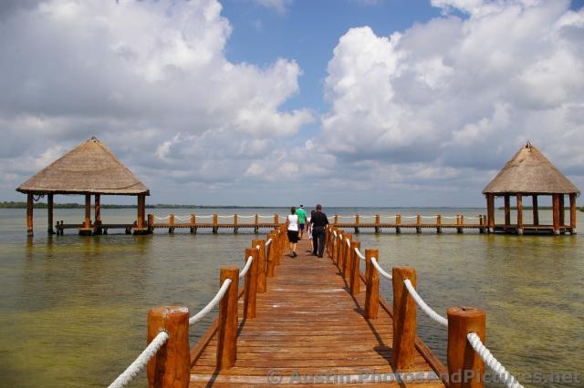 Two covered patio areas and bridge on Playa Mujeres .jpg