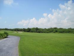 Fairway and sand traps at Playa Mujeres golf course.jpg