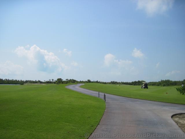 Golf cart path cuts through the Playa Mujeres golf course.jpg