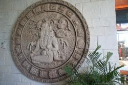 Mayan circular carving at lobby of Bahia Principe Coba.jpg
