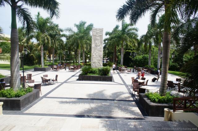 Mayan stone column outside of Gran Bahia Principe Coba lobby.jpg