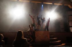 Performers pose towards the end of show at Gran Bahia Principe Coba.jpg