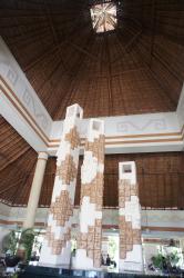 Stone columns and roof of Gran Bahia Principe Coba.jpg