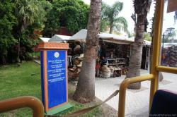 Tram stop at outdoor shops outside of Hacienda Dona Isabel Gran Bahia Principe.jpg