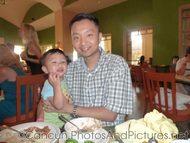 Darwin and Daddy at GR Solaris breakfast buffet.jpg