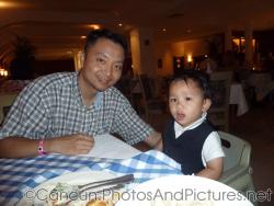 Darwin and daddy at Marco Polo restaurant at GR Solaris.jpg