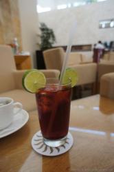 Mickey Mouse Coke and Grenadine drink at Grand Bahia Principe Sian Kaan lobby bar.jpg