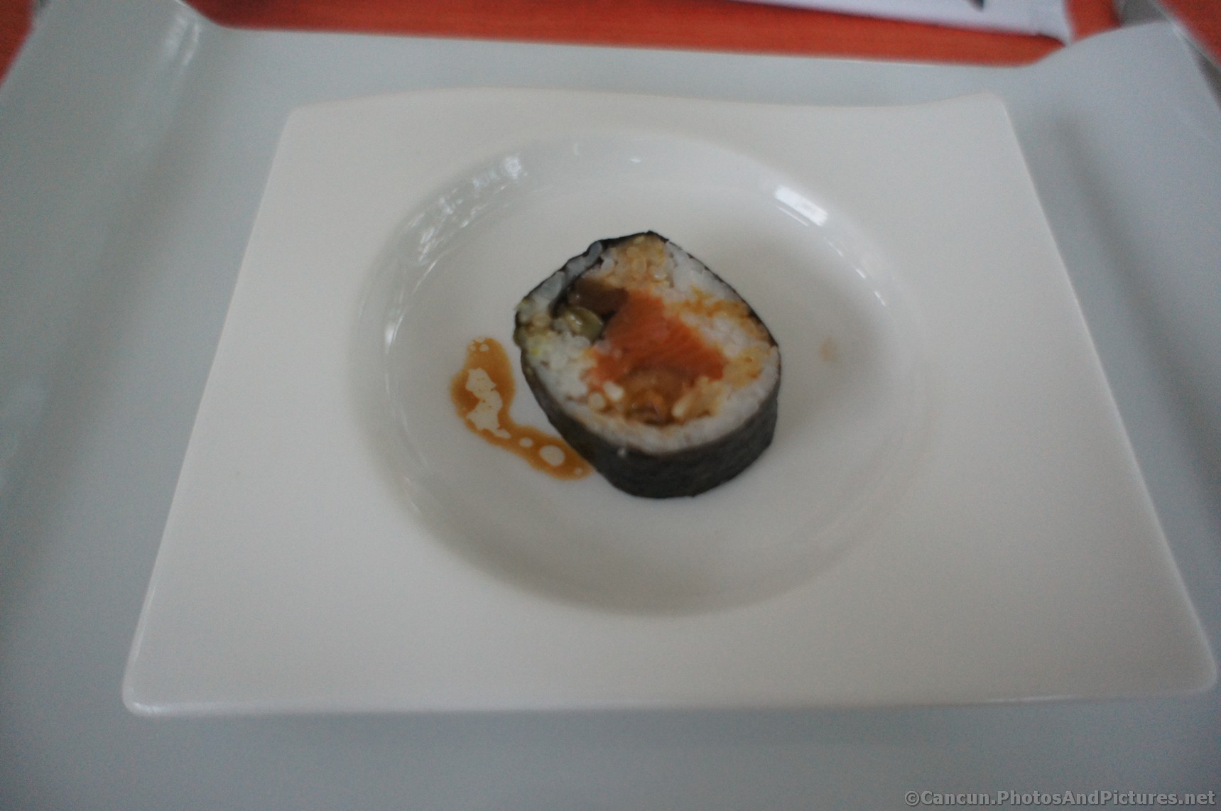 Sushi appetizer at Maiko Restaurant Bahia Sian Kaan.jpg