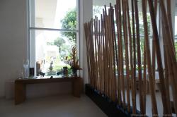 Bamboo wall inside Yal-Ku Restaurant Gran Bahia Principe Sian Kaan.jpg
