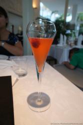 Complimentary champagne drink at Alux restaurant Gran Bahia Principe Sian Kaan.jpg