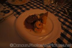 Shrimp and filet mignon at at Italian theme night at Marco Polo restaurant GR Solaris.jpg