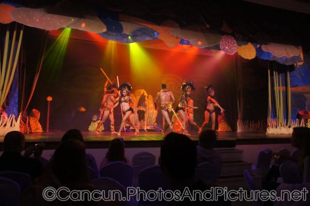 Performers in Mayan costumes at GR Solaris.jpg