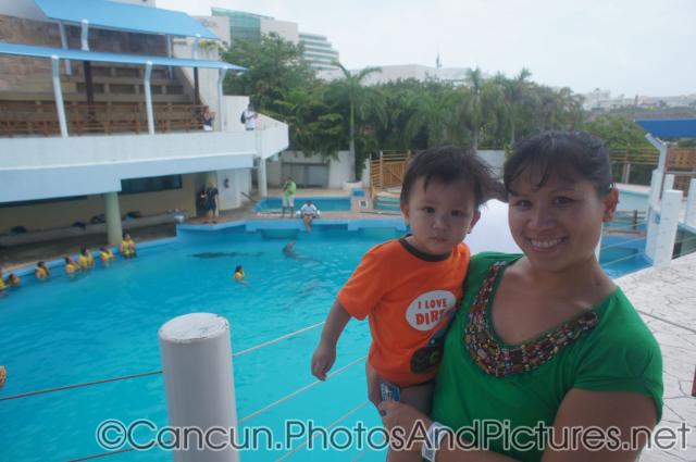 Darwin and Mommy at Cancun Interactive Aquarium.jpg