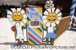 Smiling sunflower characters at Ocean Coral & Turquesa.jpg