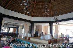 Square seating area and wooden ceiling at lobby of Ocean Coral & Turquesa.jpg